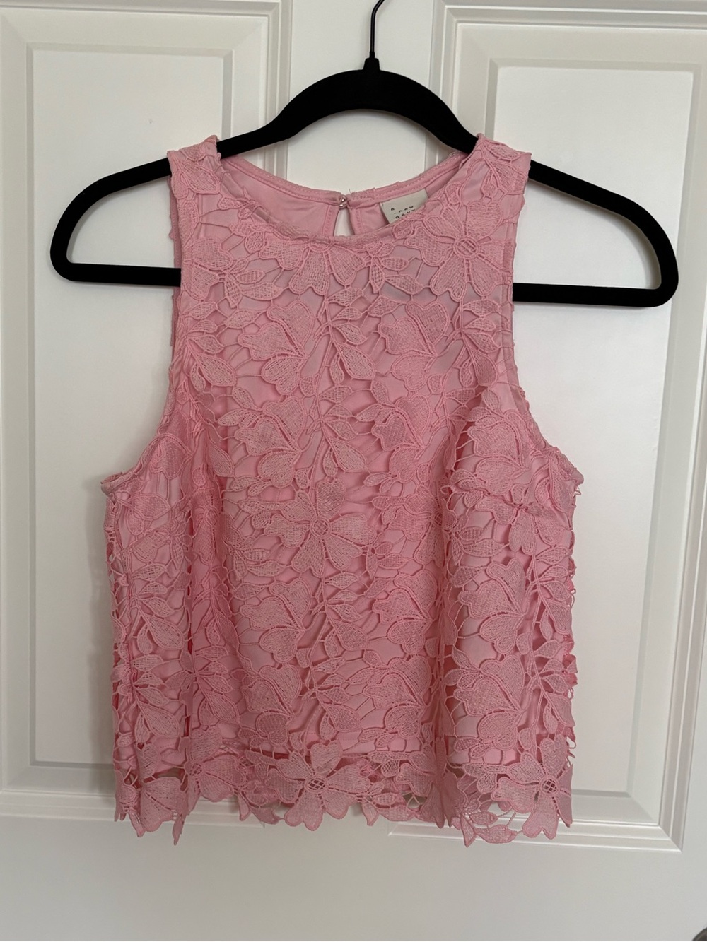 a new day Pink Floral Lace Tank Camisole